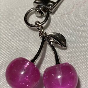 Pink Cherry Purse Charm